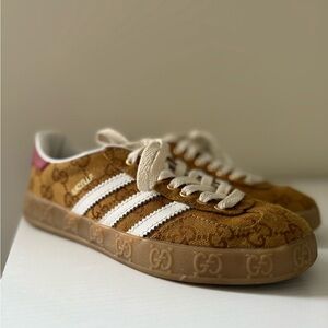 Gucci vs Adidas Brown sneakers
